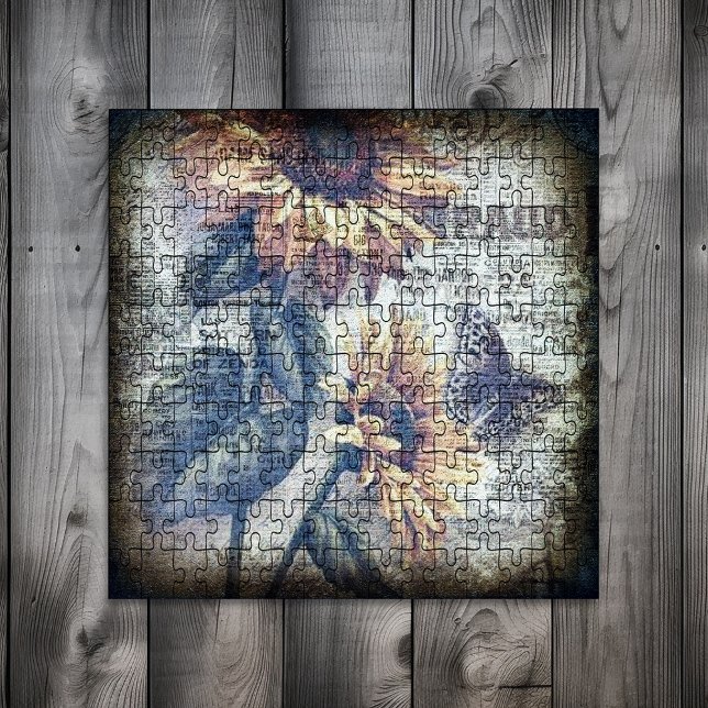 Puzzle Mariposa de girasol rústico efímera (Subido por el creador)