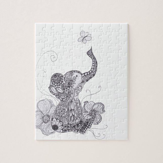 Puzzle Mariposa del elefante (Vertical)