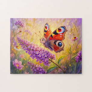 Puzzle Mariposa en Lila de Verano a Finales de Verano