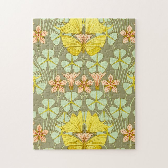 Puzzle Mariposa Floral Botánica Art Nouveau (Vertical)
