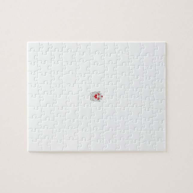 Puzzle Mariposa floral Mandala | Diseño de arte Purple Bo (Horizontal)