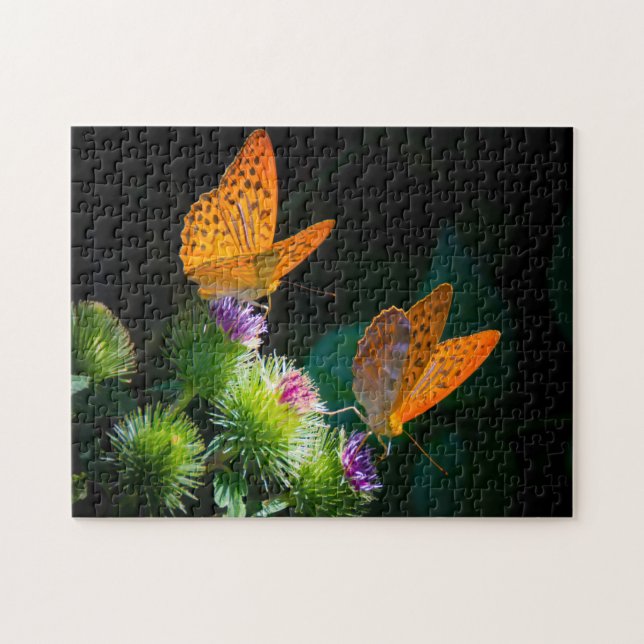 Puzzle Mariposa Fritillary Bordeada De Plata. (Horizontal)