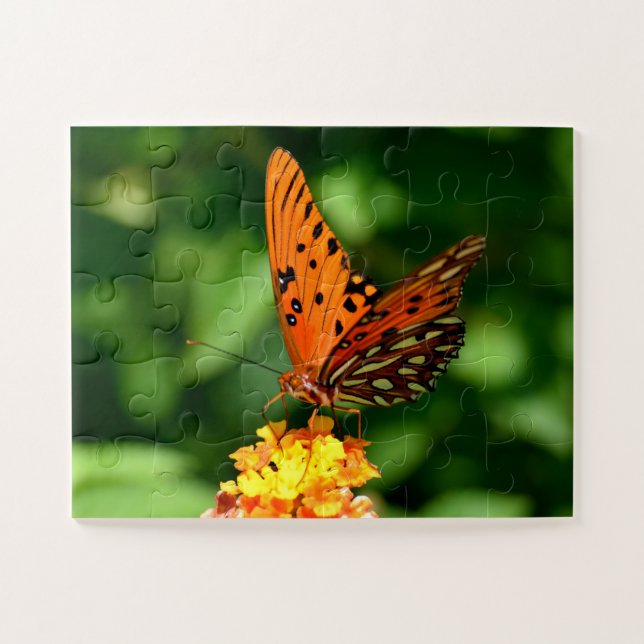 Puzzle Mariposa Gulf fritillary estirada (Horizontal)