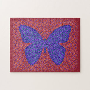Puzzle Mariposa morada y roja