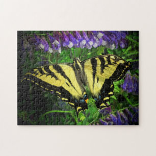 Puzzle Mariposa negra y amarilla