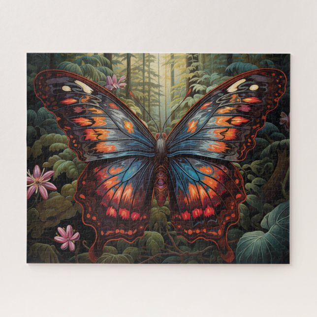 Puzzle Mariposa tropical Selva tropical Insectos Naturale (Horizontal)