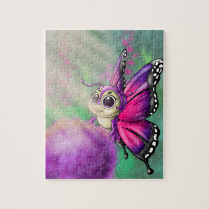 Puzzle Mariposa y flor