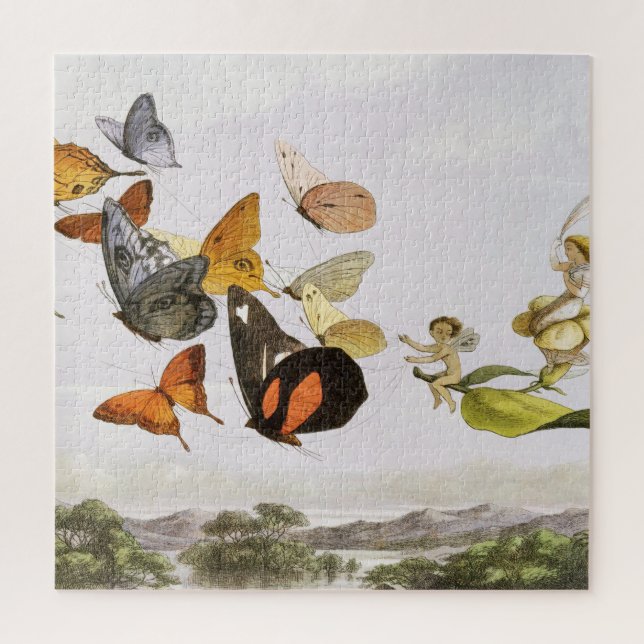 Puzzle Mariposas antiguas y arte de Ilustracion antiguo (Vertical)