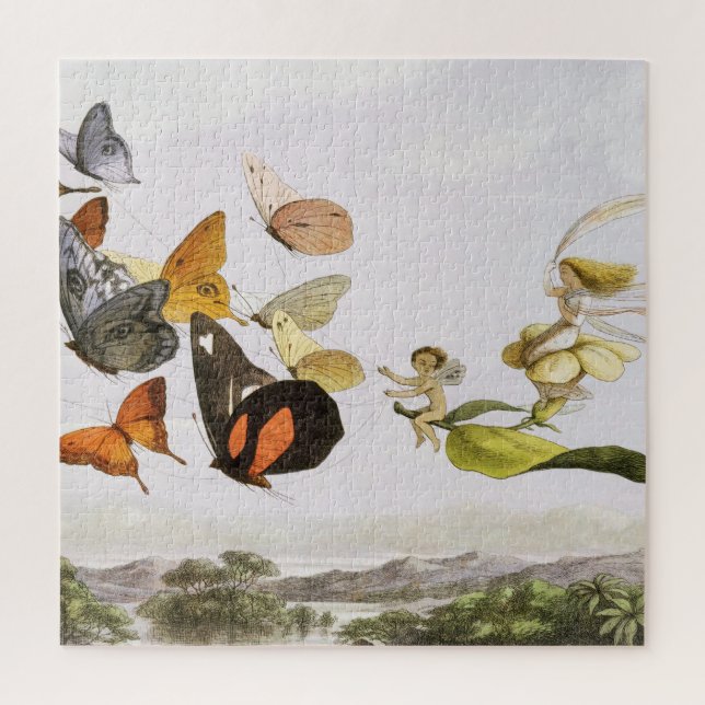 Puzzle Mariposas antiguas y arte de Ilustracion antiguo (Vertical)