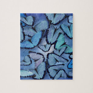 Puzzle Mariposas azules de Morpho