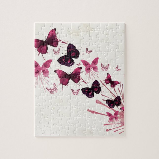 Puzzle Mariposas coloridas de Acuarela (Vertical)