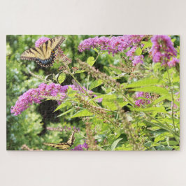 Puzzle Mariposas de cola tortuosa en el arbusto de maripo