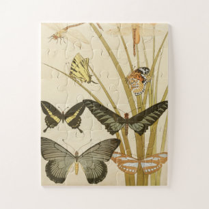 Puzzle Mariposas de época Papillons Ilustracion Art