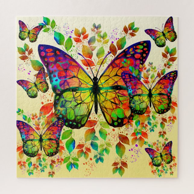 PUZZLE MARIPOSAS DE PRIMAVERA COLORIDA NATURALEZA (Vertical)