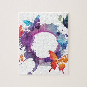 Puzzle Mariposas en colores pastel de la acuarela