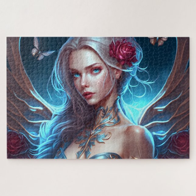 Puzzle Mariposas fantasía hada floral bello arte (Horizontal)