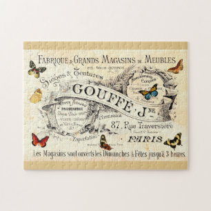 Puzzle Mariposas Vintage en Anuncio Francés