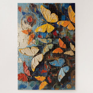 Puzzle Mariposas vuela Entre Vibrantes Pinturas Naturales