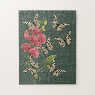 Puzzle Mariposas Y Flor De Pea Dulce