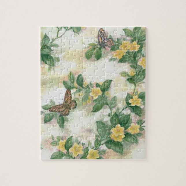 Puzzle Mariposas Y Flores Amarillas (Vertical)
