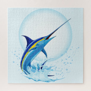 Puzzle Marlín Azul Saltando fuera del Océano