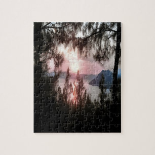 Puzzle Marmaris Sunset Enmarcado Por Palm Trees Paisajes