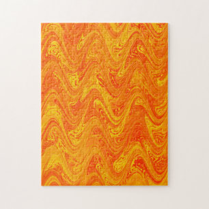 Puzzle Marmoleado Naranja Amarillo Rojo Patrón
