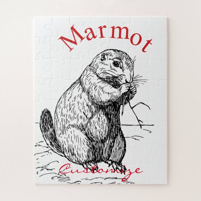 Puzzle Marmota linda animal Thunder_Cove (Vertical)