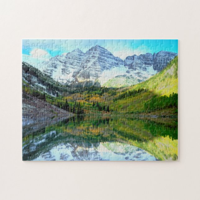 Puzzle Maroon Bells reflejándose en Maroon Lake (Horizontal)
