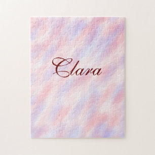 Puzzle Maroon rosa rojo acuarela abstracto añadir namepas