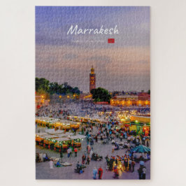 Puzzle Marrakech, Marruecos - Plaza Jemaa el Fnaa