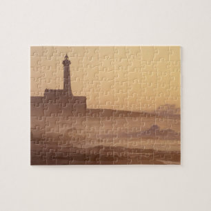 Puzzle Marruecos, Rabat, faro al atardecer con