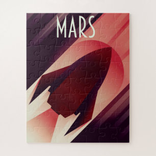 Puzzle Mars Starship Art Deco Space Art