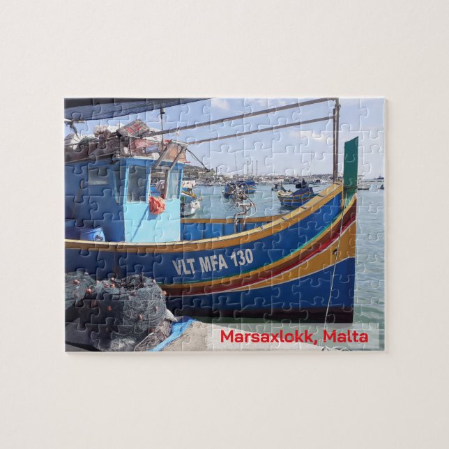 Puzzle Marsaxlokk Pescadores Barcos Malta (Horizontal)