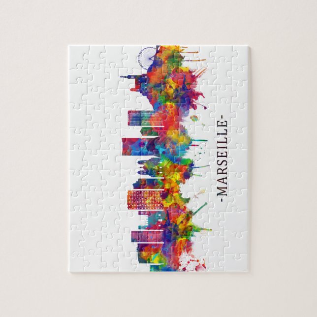 Puzzle Marseille France Skyline (Vertical)