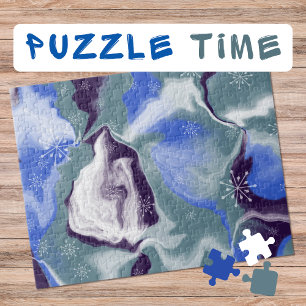 Puzzle Mart Art Enero azul blanco verde azulado
