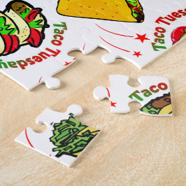 Puzzle Martes Taco Tacos duros y blandos y Salsa caliente