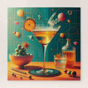 Puzzle Martini de Tormenta Cósmica Futurista Atómica