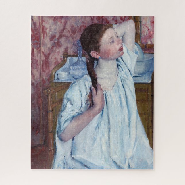 Puzzle Mary Cassatt - Muchacha arreglando su cabello (Vertical)