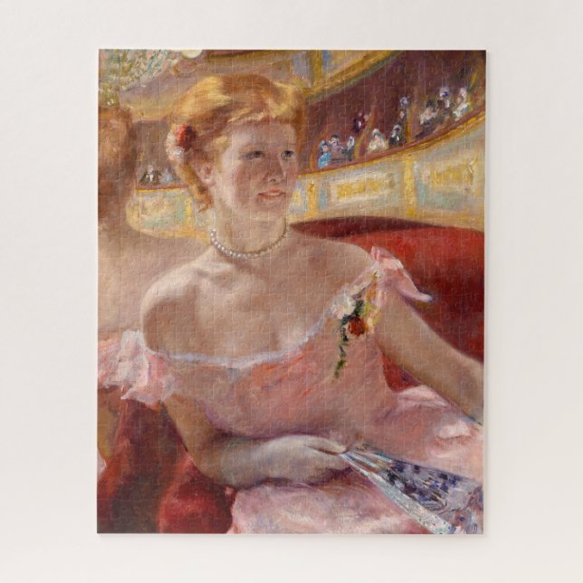 Puzzle Mary Cassatt - Mujer con collar de perla en un gra (Vertical)