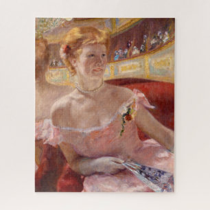 Puzzle Mary Cassatt - Mujer con collar de perlas en un pa