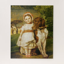 Mary Fox Con Su Perro De Puntero Español (G.F. Wat