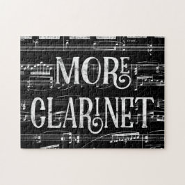 Puzzle Más cartón Clarinet - Música blanca negra