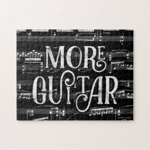 Puzzle Más cartón de guitarra - Música blanca negra