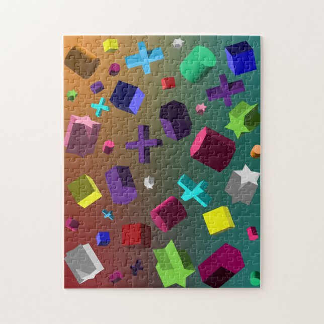 Puzzle Masa de formas en 3D (Vertical)