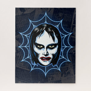 Puzzle Máscara de Monstruo Vintage de Chica Vampiro Terro