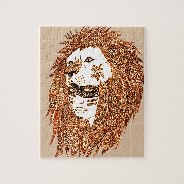 Puzzle Máscara del león (Vertical)