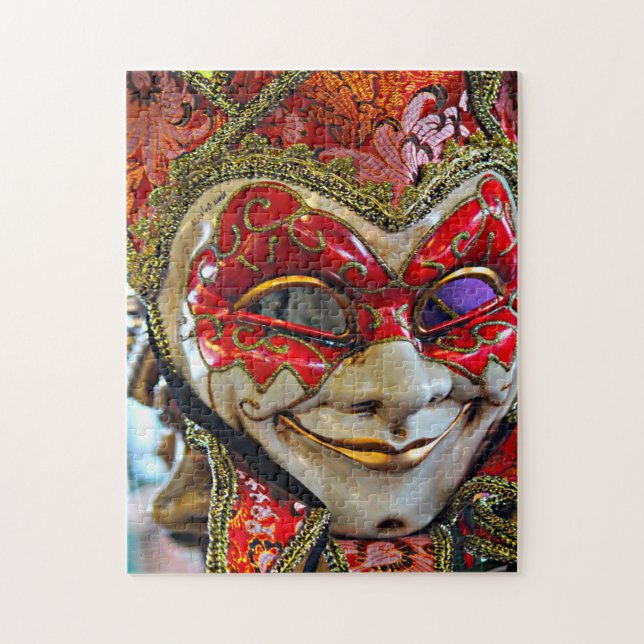 Puzzle Máscara facial Mardi Gras Louisana. (Vertical)