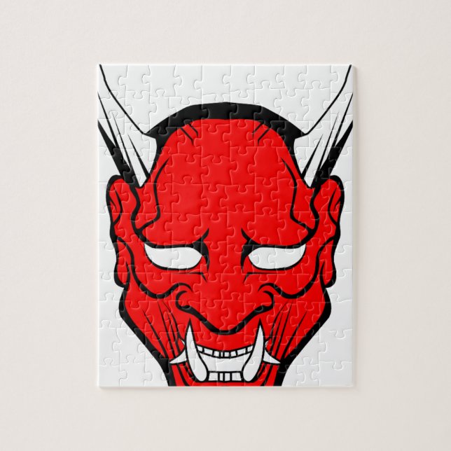 Puzzle Máscara Japonesa Roja Hannya (Vertical)