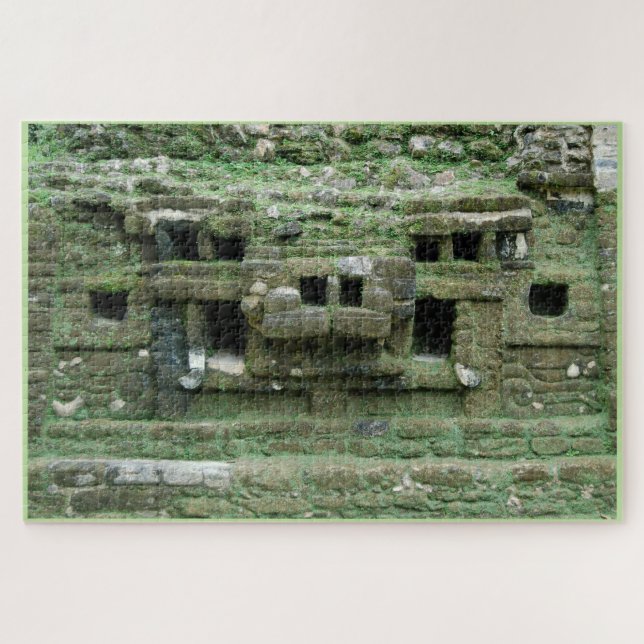 Puzzle Máscara maya Jaguar Templo emblemático Lamanai Bel (Horizontal)